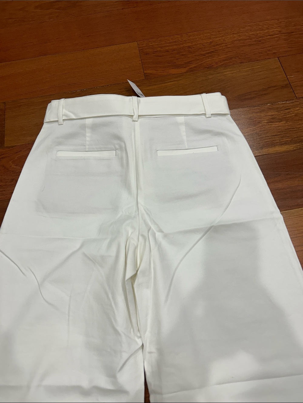 Ladies size 8 white new with tags LOFT ankle wide leg pants - Picture 6 of 9